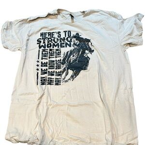 Gildan Cream Graphic Tee - Strong Women Design